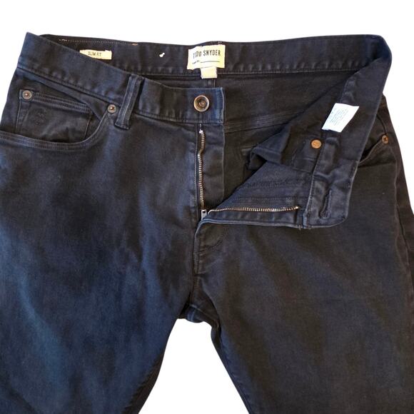 Todd Snyder Slim Fit 5-Pocket Chino Pants, jeans, black sz 30x32 Stretch - Picture 5 of 11